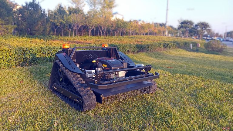 Remote controlled track-mounted lawn mower trimmer China manufacturer factory distributor