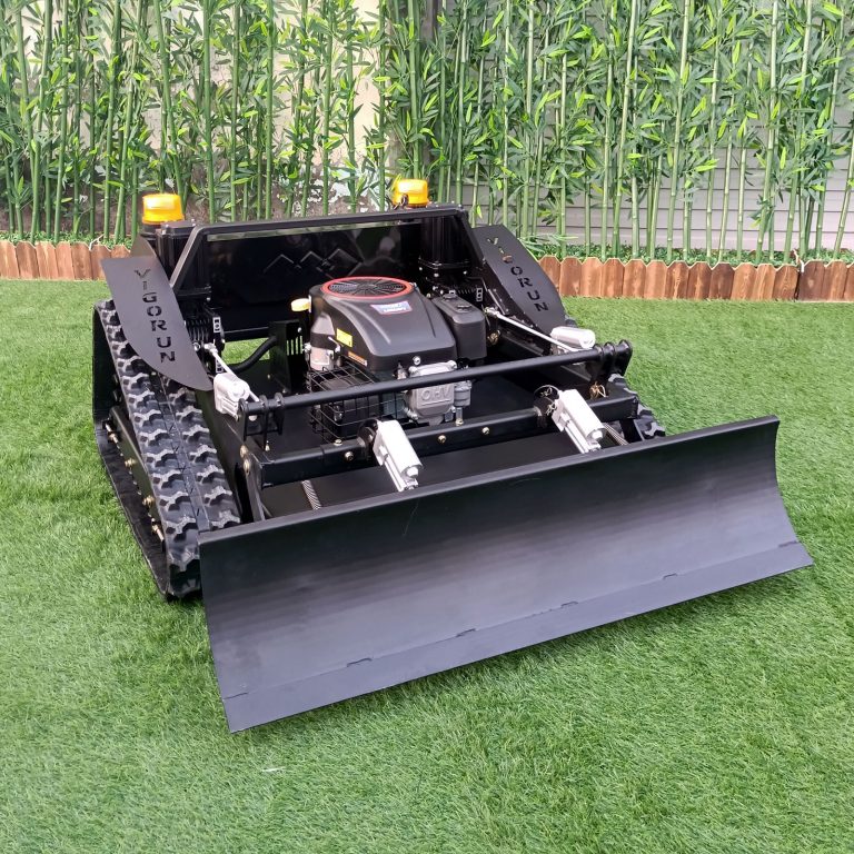Radio controlled track-mounted lawn cutter machine China manufacturer factory distributor