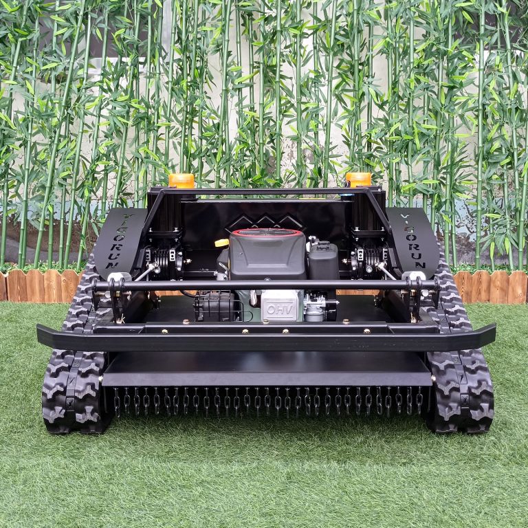 Remote operated tracked lawn grass cutter China manufacturer factory distributor
